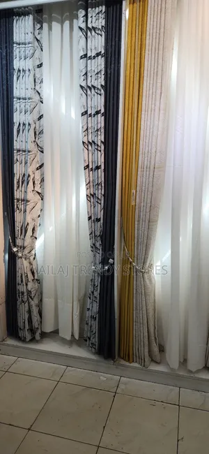 Black and White Curtains Per Metre