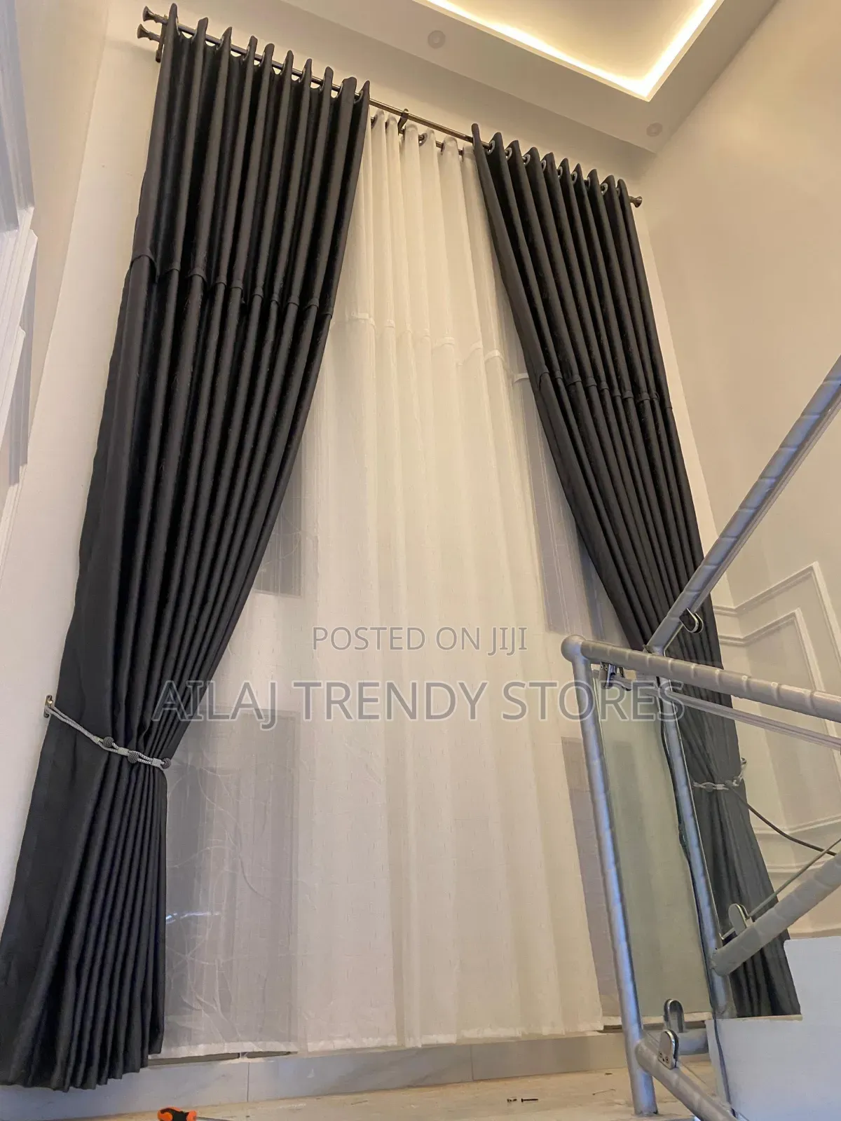 Dark Gray Curtains Per Metre