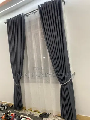 Dark Gray Curtains Per Metre