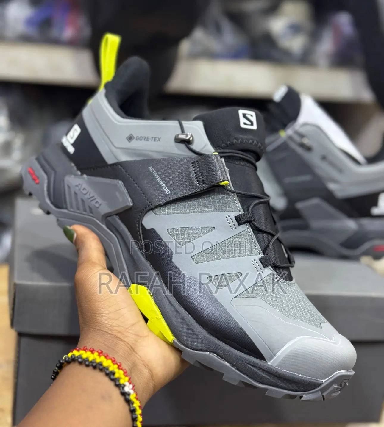 Original Men’S Grey/Black Salomon X Ultra Gore-tex Hiking Sneakers
