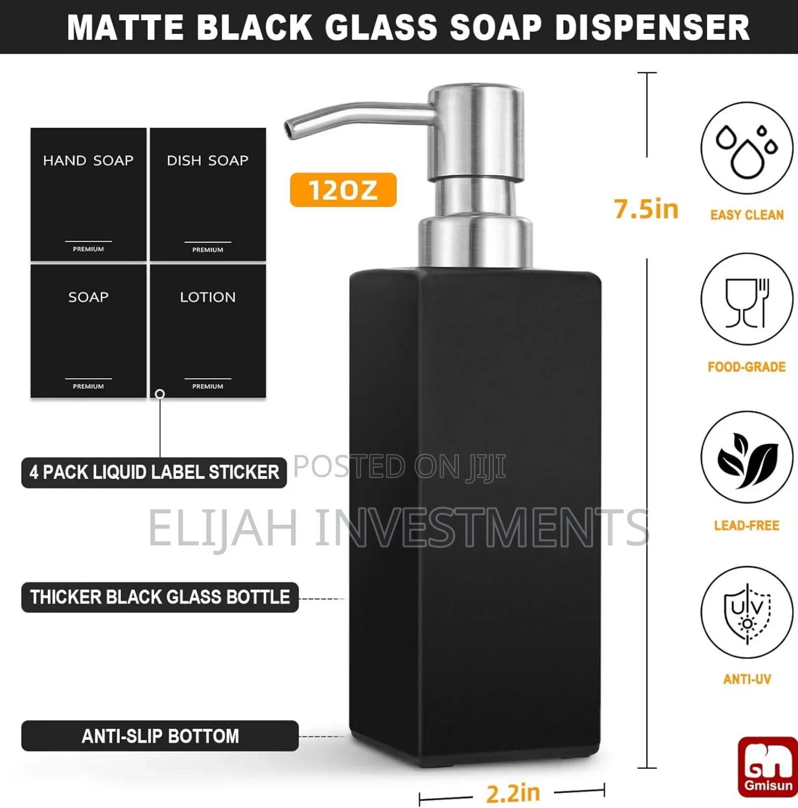 2pcs Ceramic Hand and Dish Soap Dispenser Set