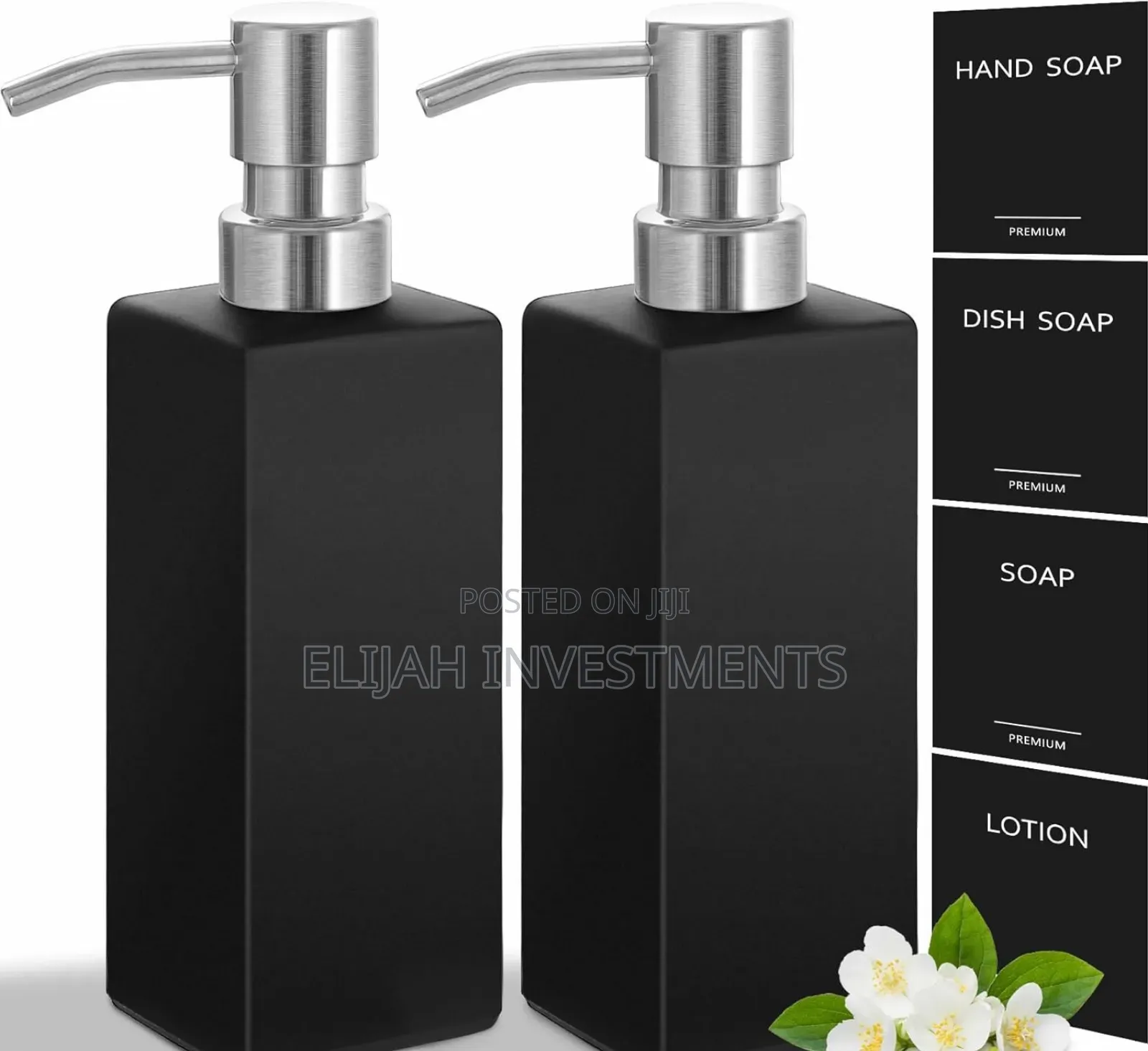 2pcs Ceramic Hand and Dish Soap Dispenser Set