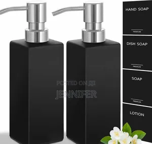 2pcs Ceramic Hand and Dish Soap Dispenser Set