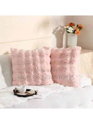 Rabbit Fur Throw Cushions