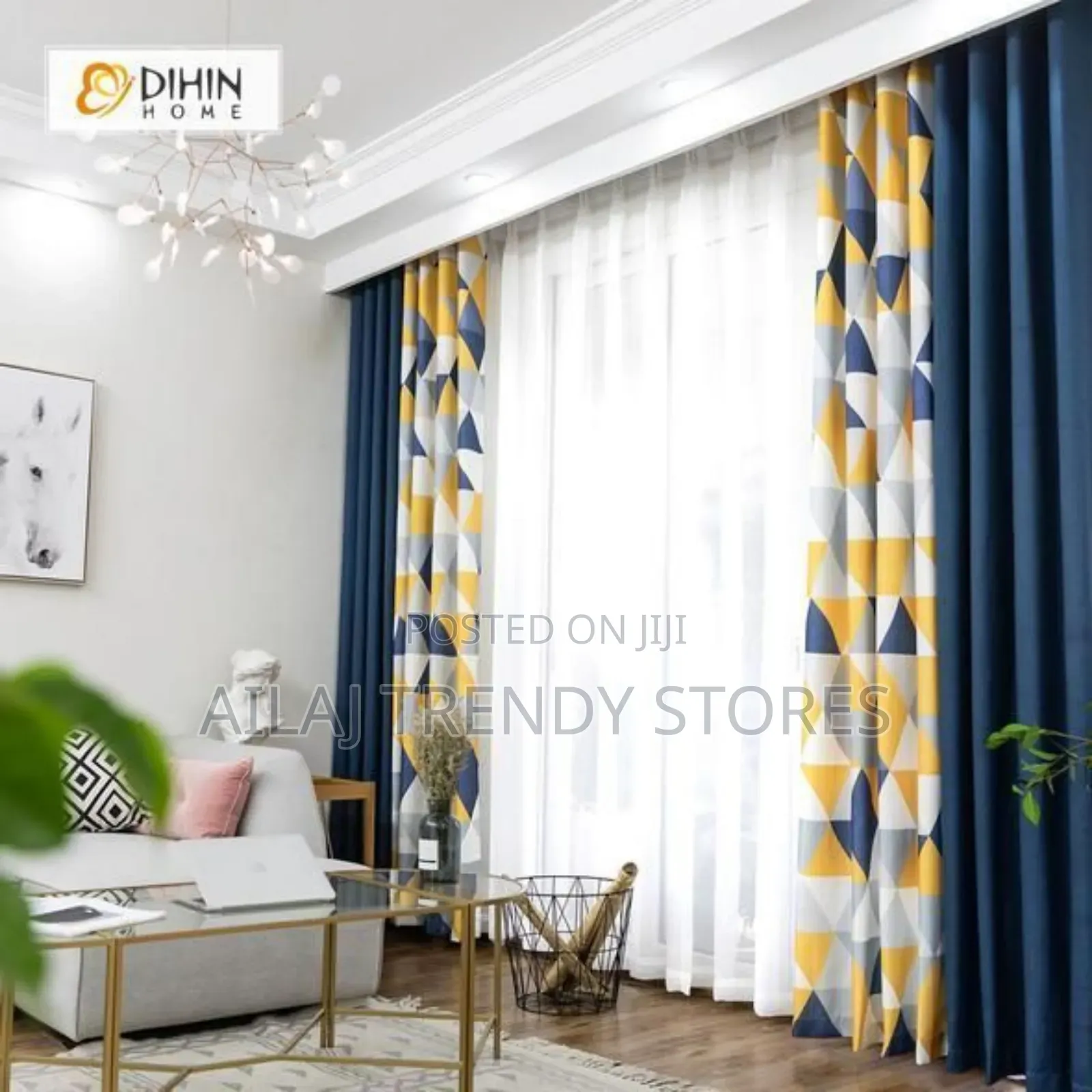 Blue Mix and Match Curtains Per Metre