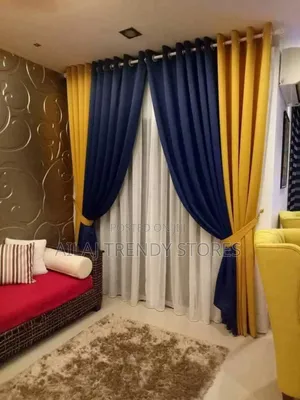 Blue-Yellow Curtains Per Metre