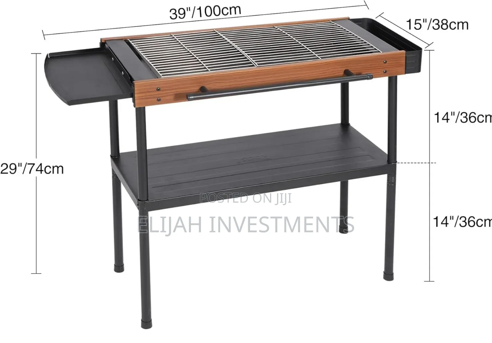 Multifunctional Camping Grill Griddle With Storage Shelf