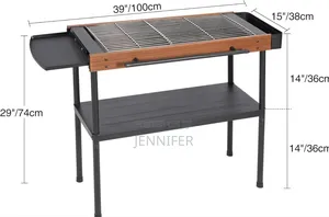 Multifunctional Camping Grill Griddle With Storage Shelf