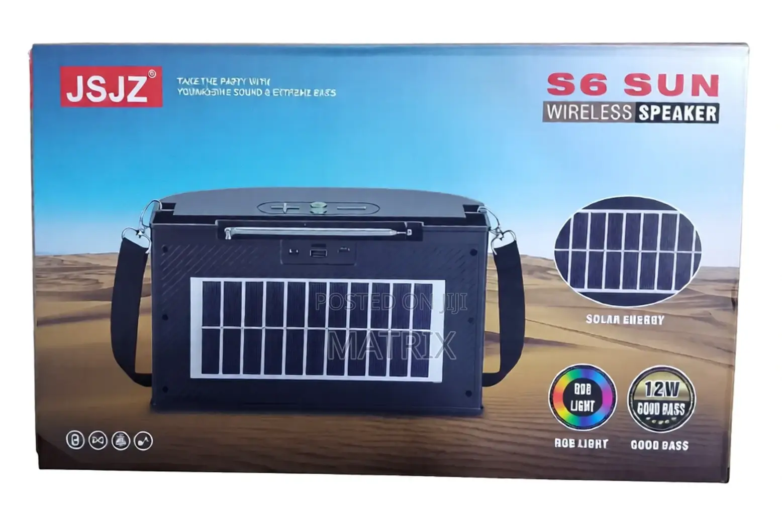 JSJZ S6 Sun Wireless Bluetooth Speaker - Extreme Bass Portable