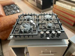 60cm by 60cm Iqra Hard Black Glass Full Gas Built in Hob at 20% Discoint