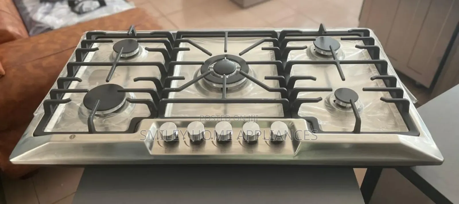 90cm by 60cm Iqra Dubai Imported Stainless Steel Built in Hob 5 Burner
