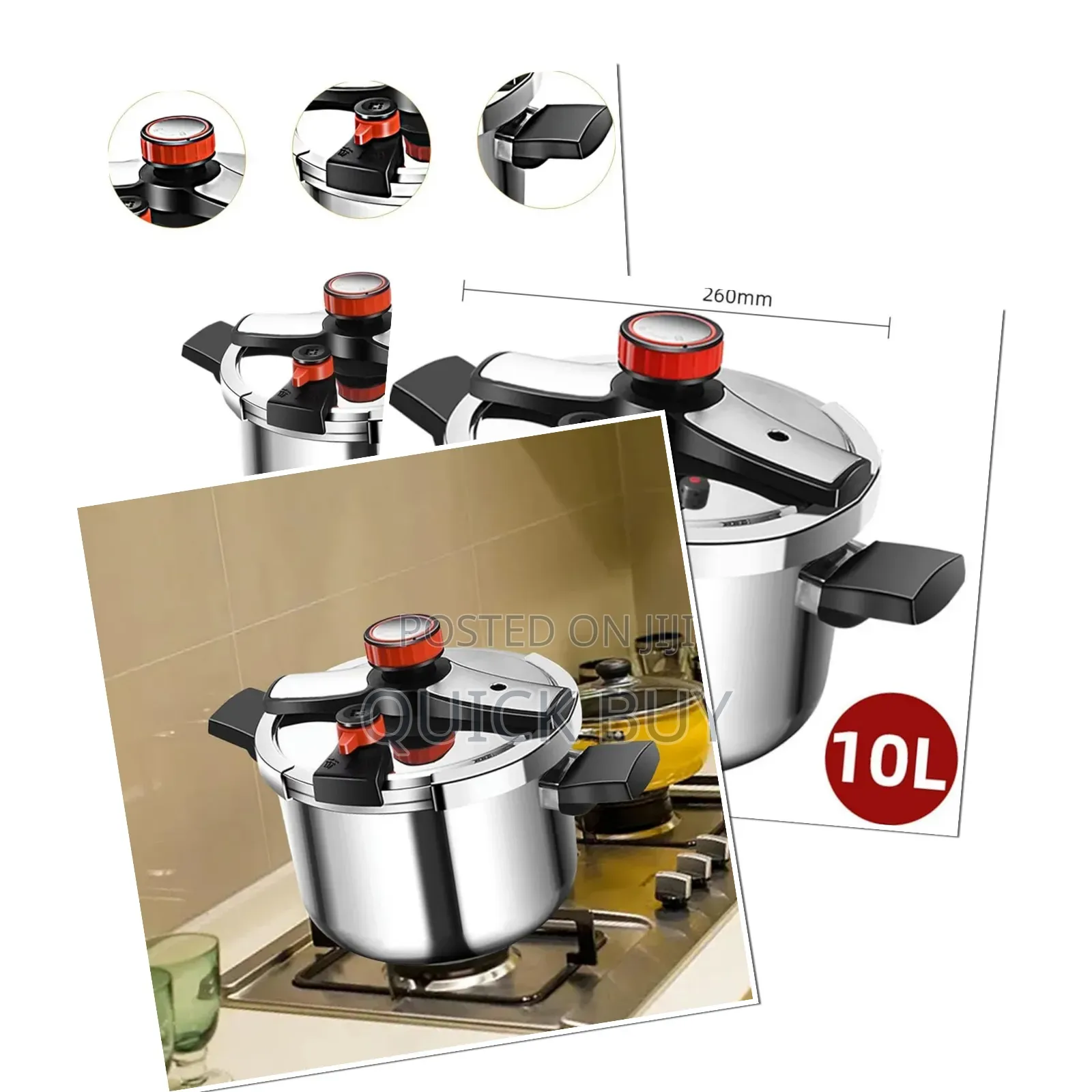 Deniphi Dst26-12l Stainless Steel Pressure Cooker.