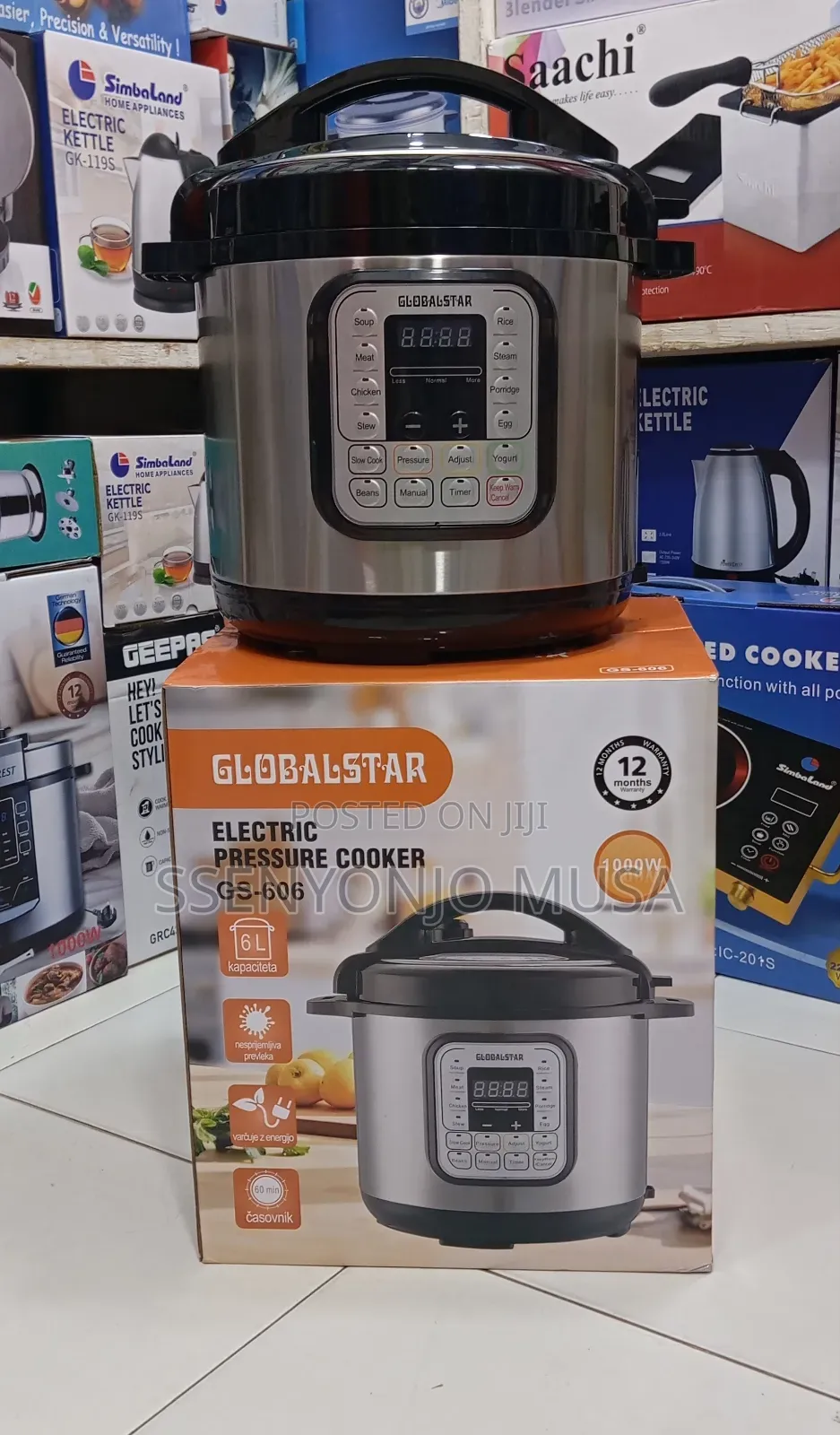 Globalstar Electric Pressure Cooker Gs-606d – 6l, 1000w