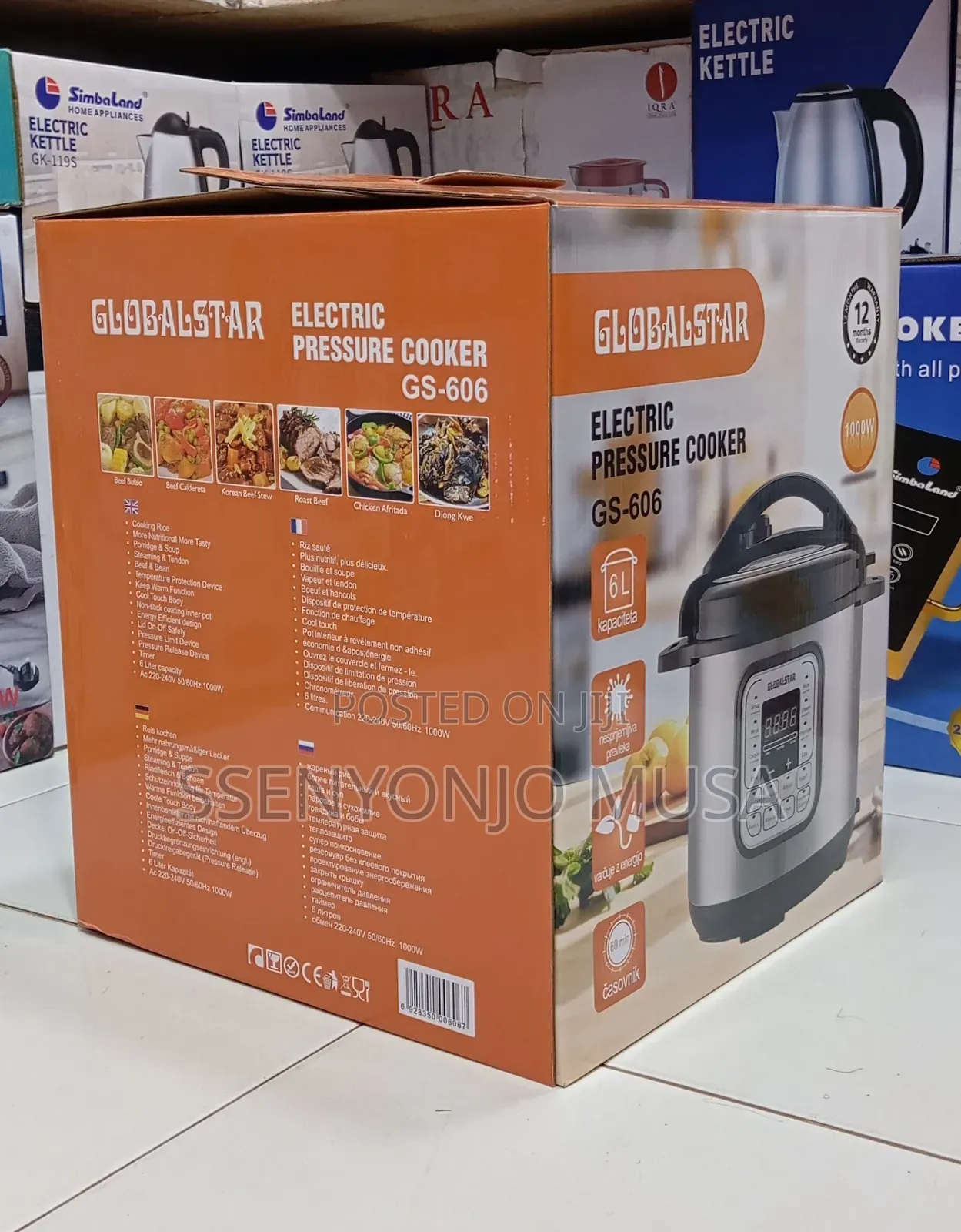 Globalstar Electric Pressure Cooker Gs-606d – 6l, 1000w