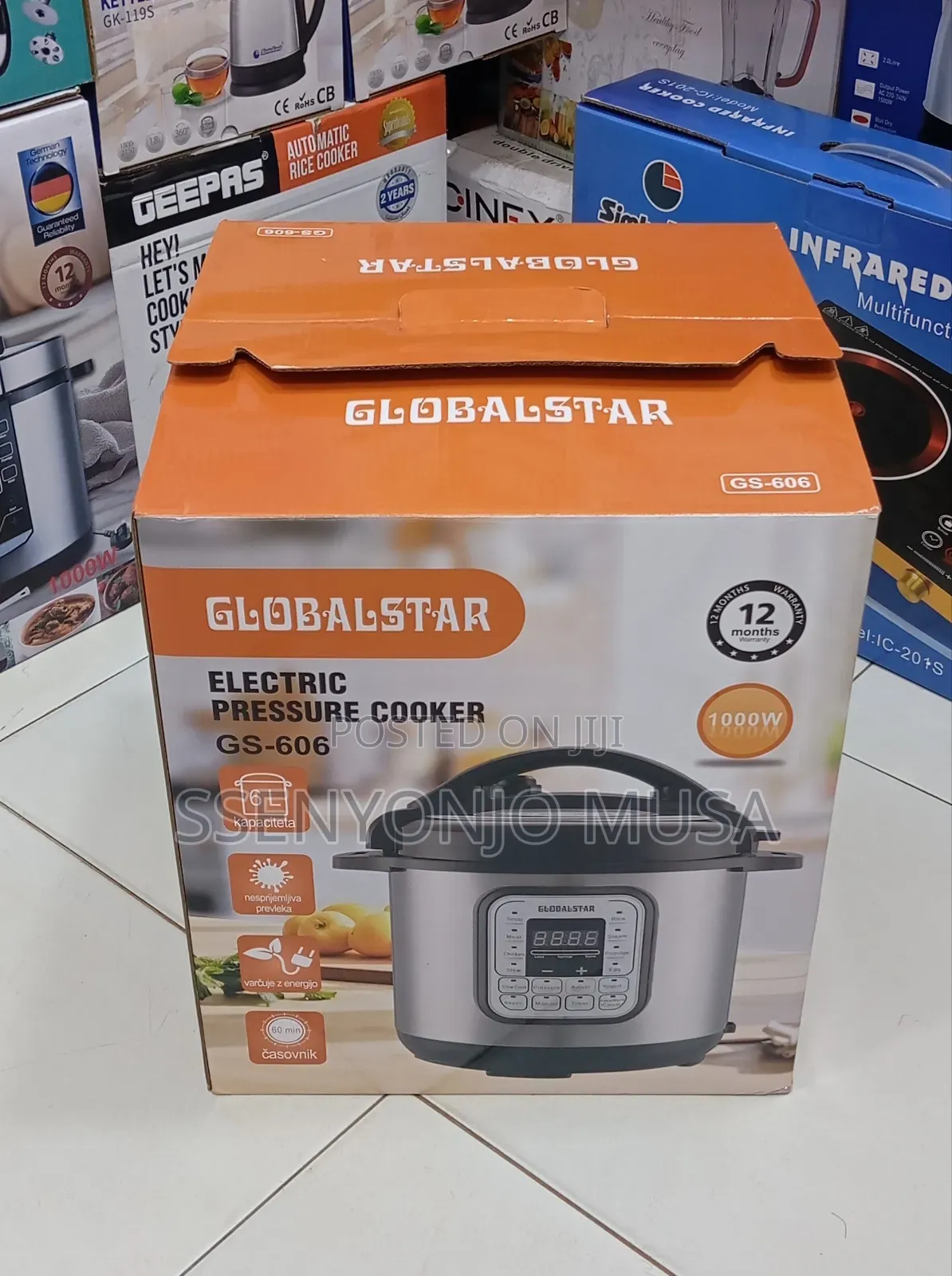 Globalstar Electric Pressure Cooker Gs-606d – 6l, 1000w