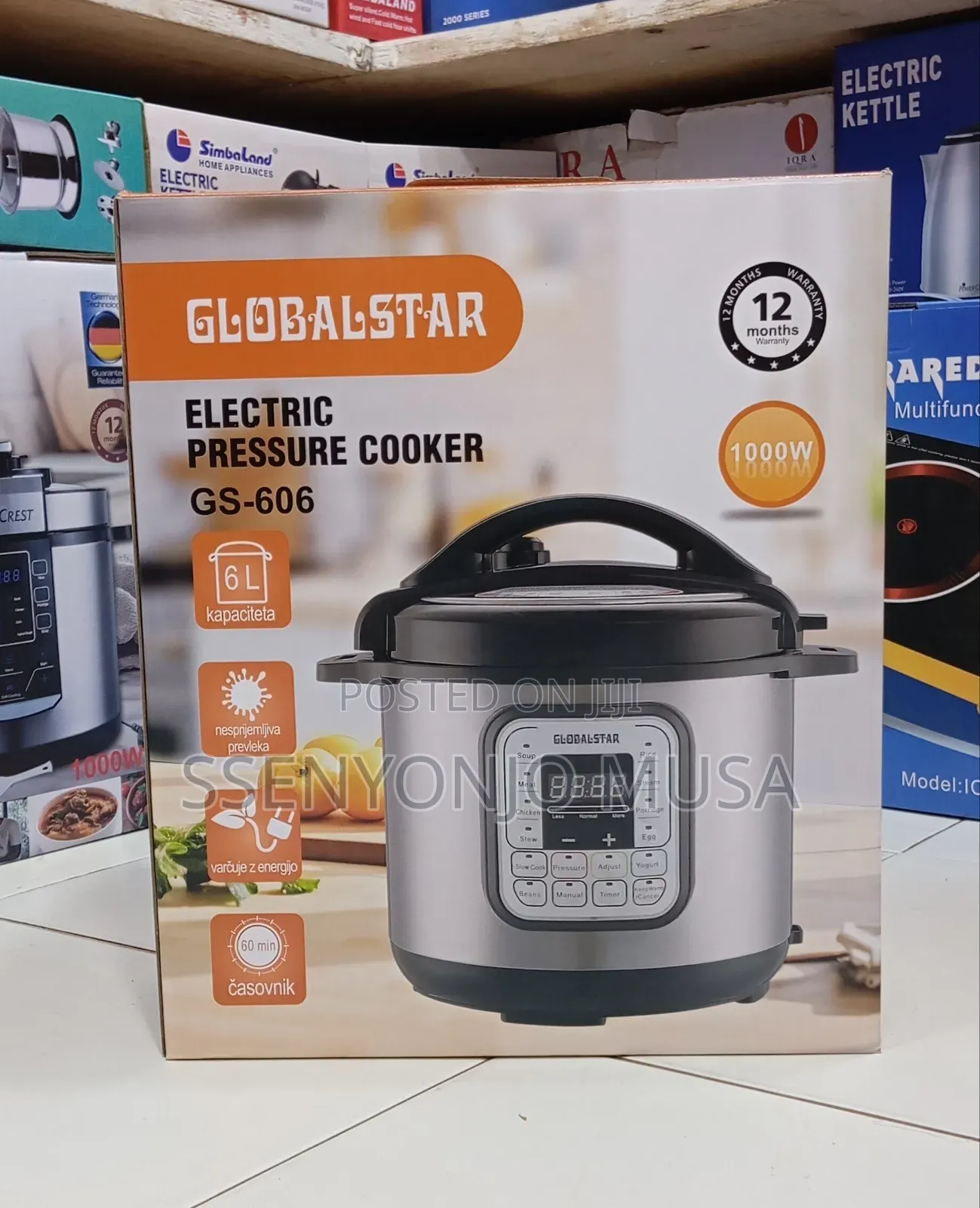 Globalstar Electric Pressure Cooker Gs-606d – 6l, 1000w