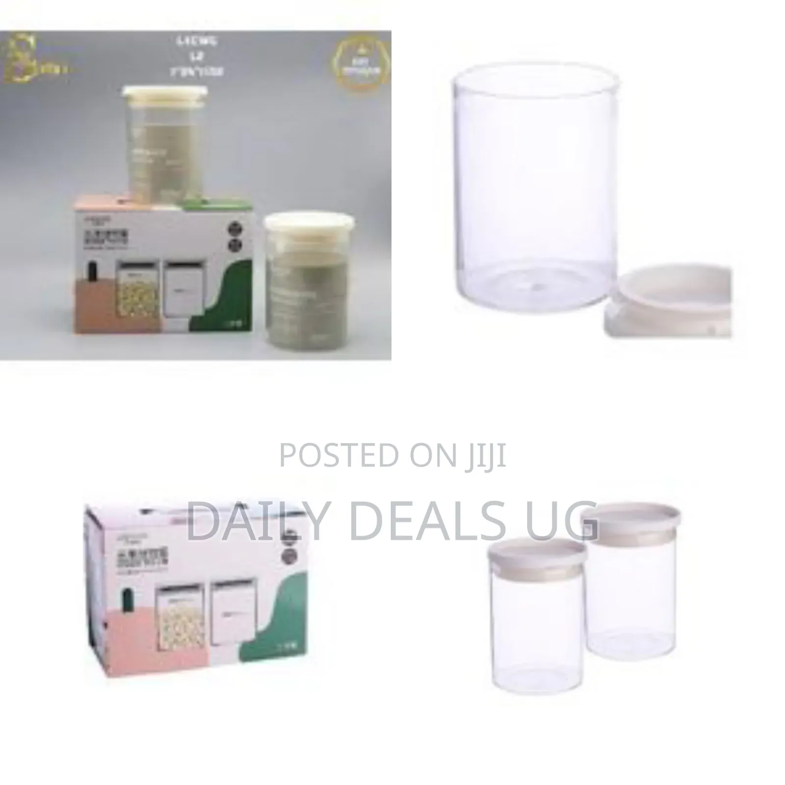 2 Pieces of 620ml Transparent Food Storage Containers, Airtight Cans