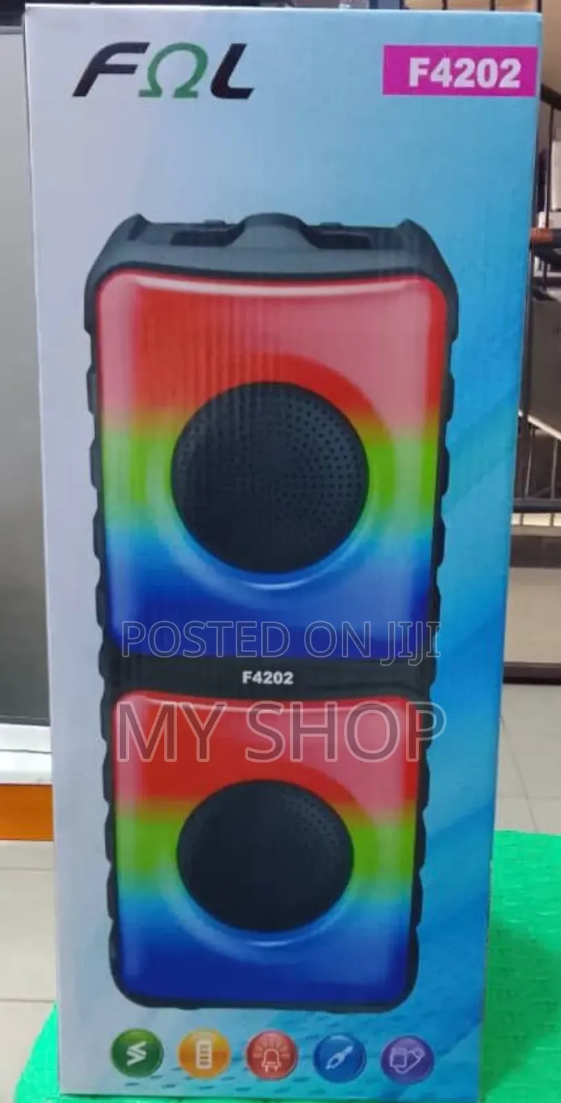 Portable Bluetooth Speaker FQL-F4202– Loud, Clear Long Battery Life!