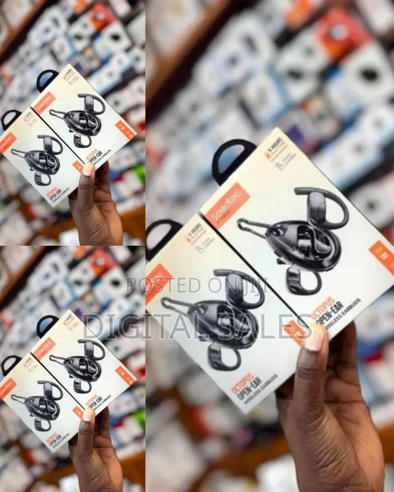 Porodo Octopus Open-ear Wireless Earbuds With Touch Control, 300ma