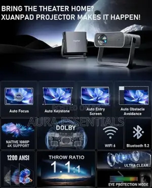 Hoco Dt5 1920x1080p 270ansi Smart Electric Focus Projector