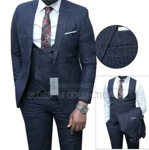 Men’S Perfect Fit Suit One Button 3-Piece Business Ceremonial