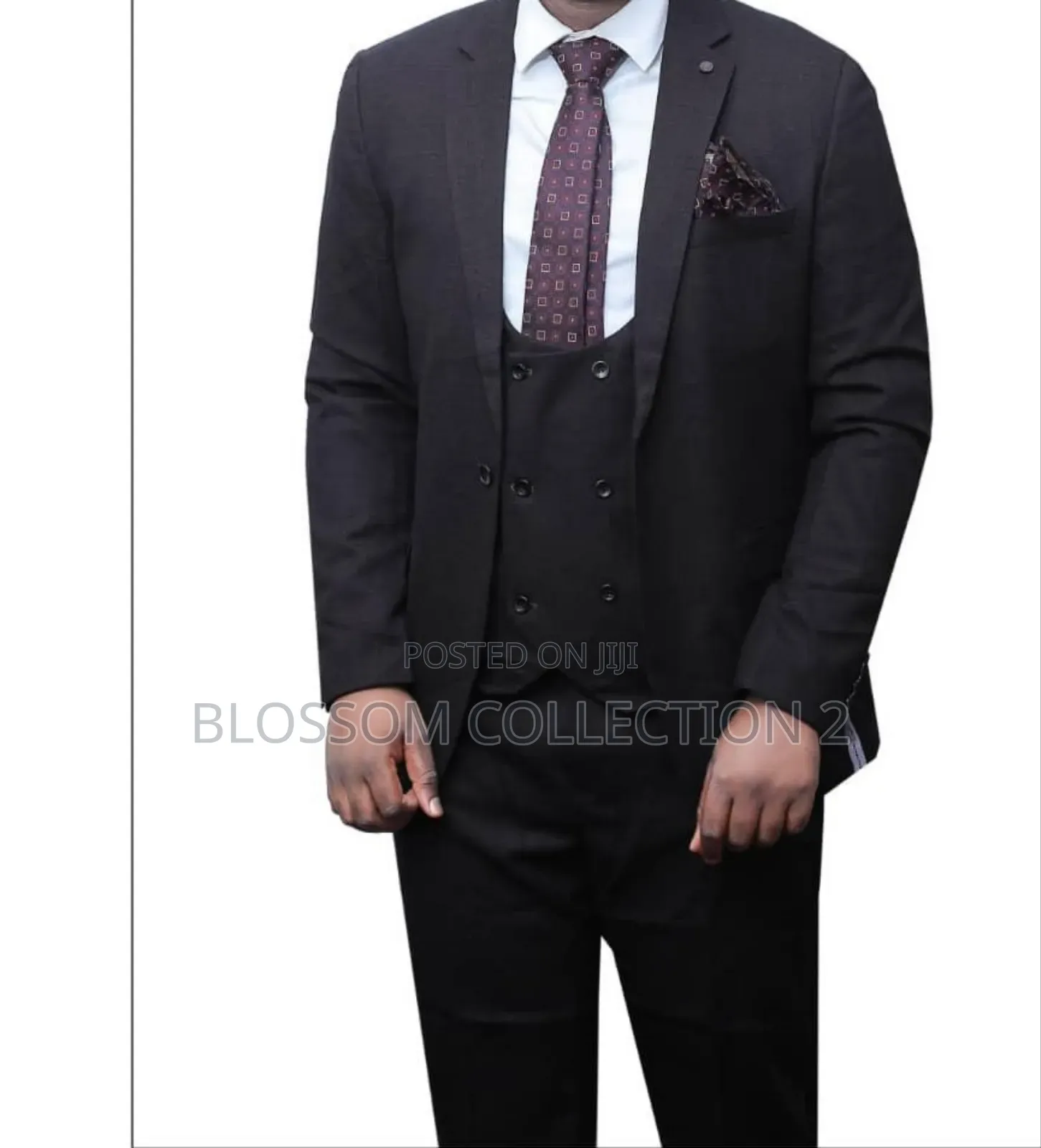 Men’S Perfect Fit Suit One Button 3-Piece Business Ceremonial