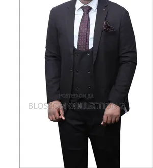Men’S Perfect Fit Suit One Button 3-Piece Business Ceremonial