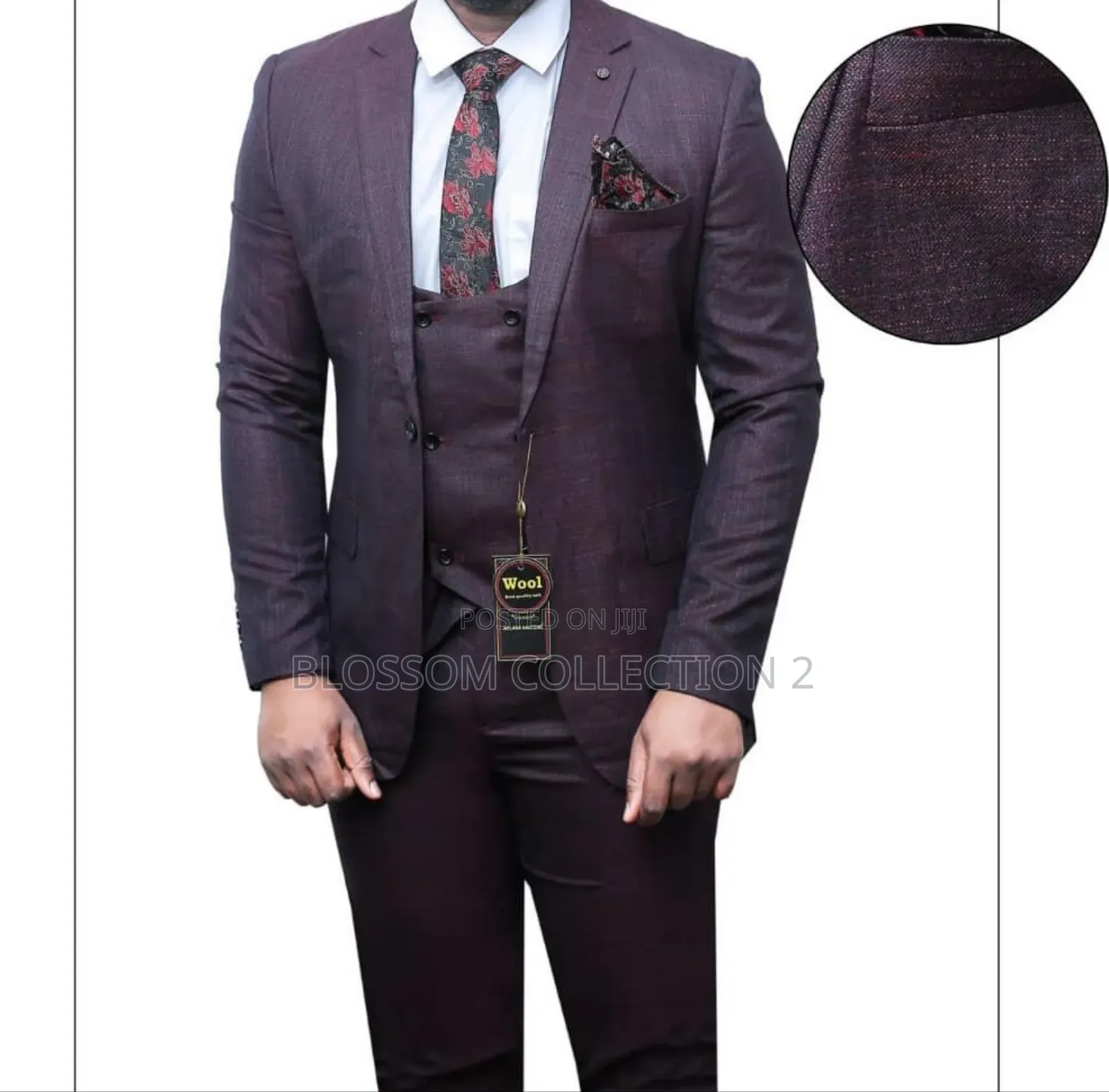 Men’S Perfect Fit Suit One Button 3-Piece Business Ceremonial