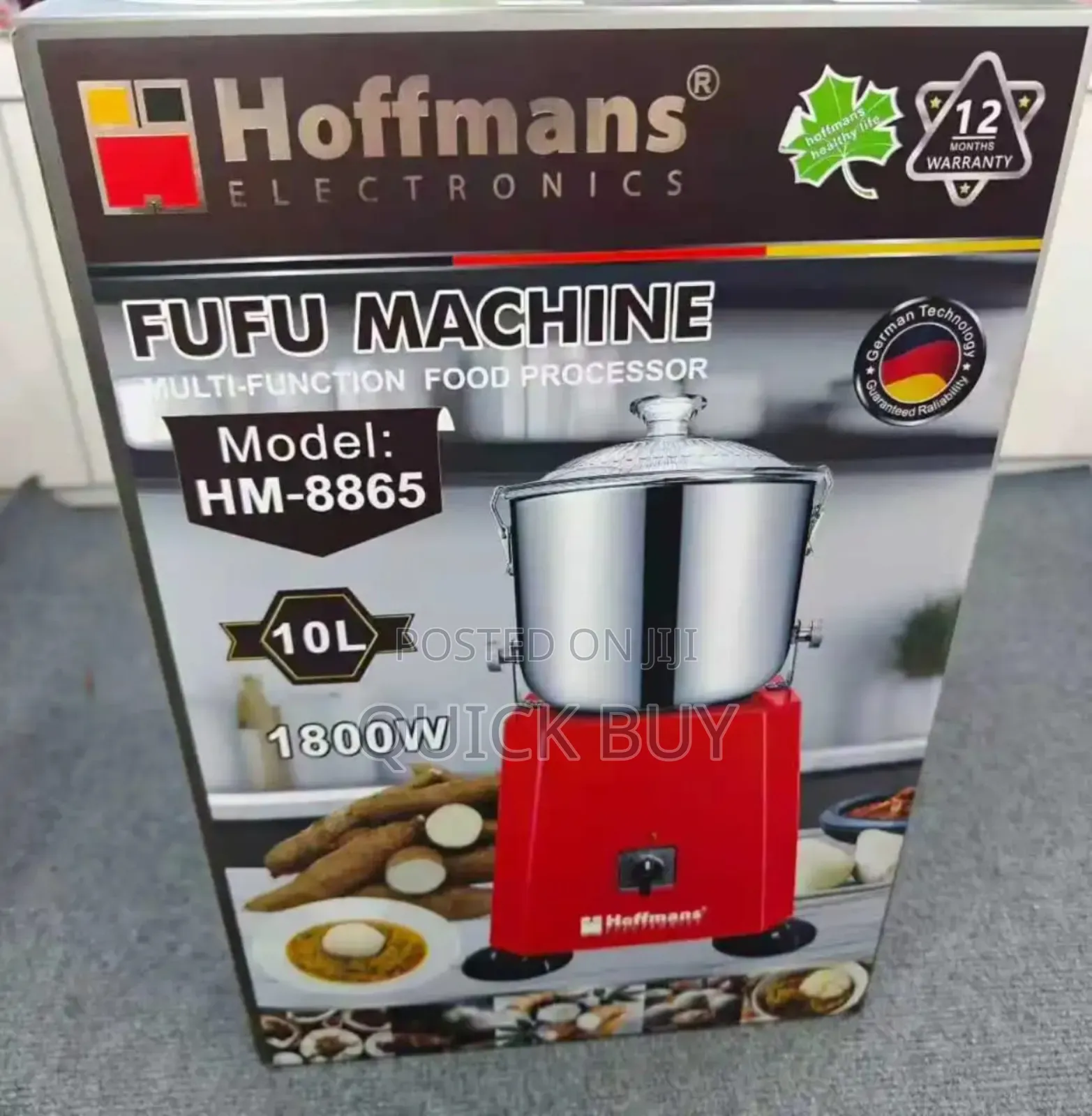 10litres Hoffmans Fufu Machine (Model: Hm-8865)