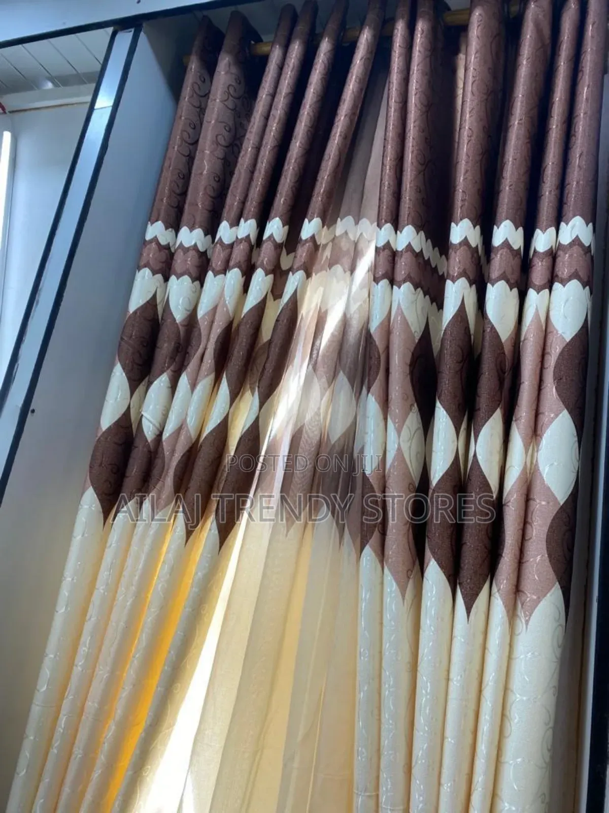 Brown Curtains Per Metre