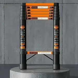 Telescopic Ladder 7 Steps Orange Metallic 2.7meters