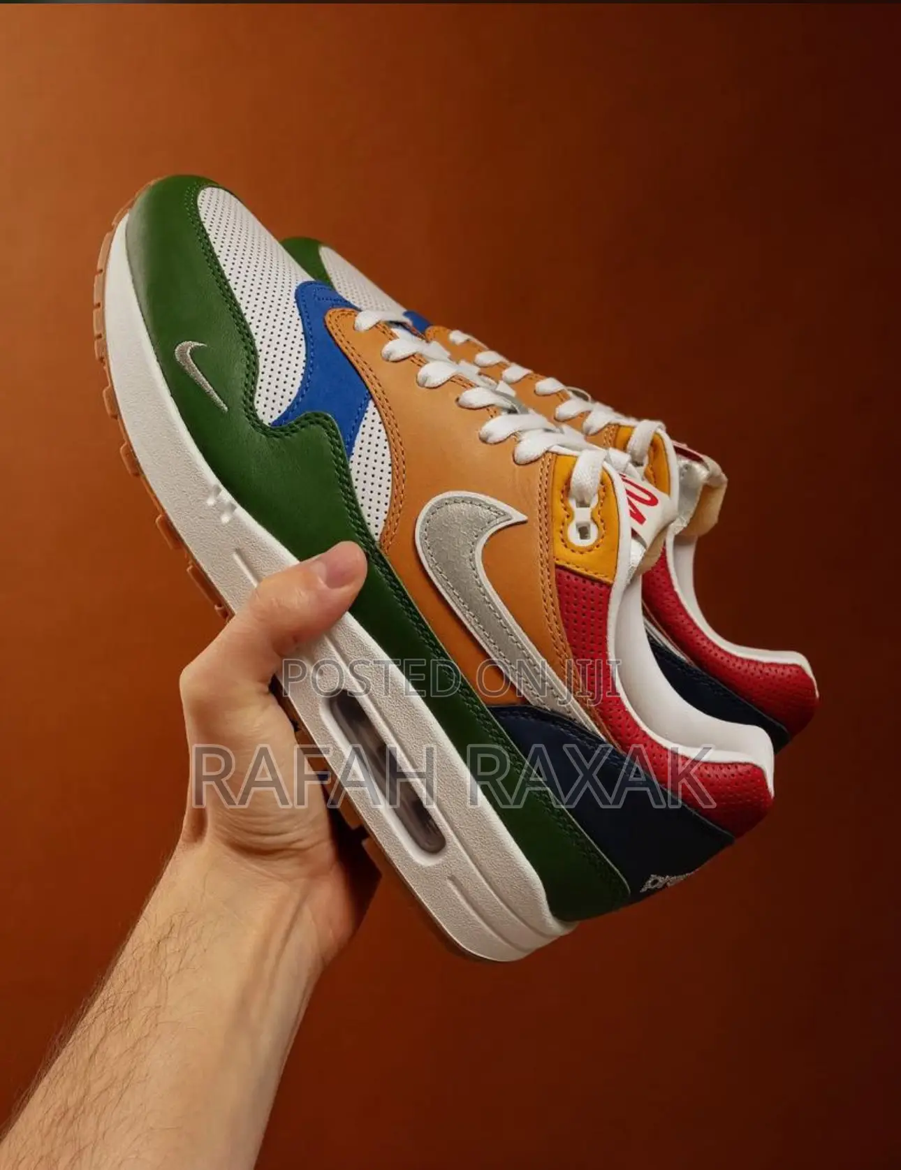 Original Nike Air Max 1 Premium Goods White Forest Green Sneakers