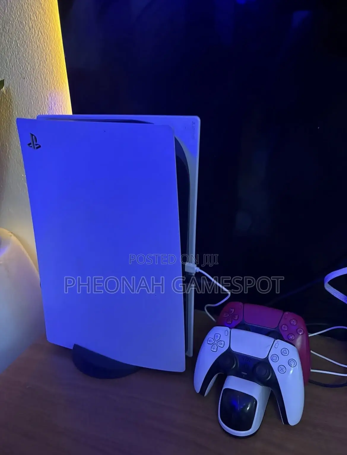 Ps5 With 2 Controllers and 3 Games, Offering Bold Vivid Performance.