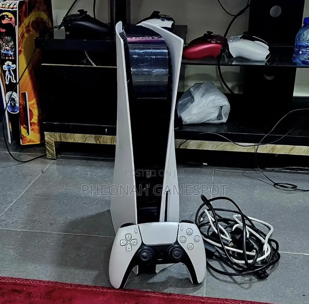 Ps5 With 2 Controllers and 2 Games, Offering Strong Crisp Motion.