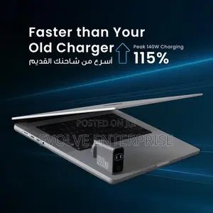 Powerology Pd 140w Usb C Charger, Smart TFT Display, Laptop Charger