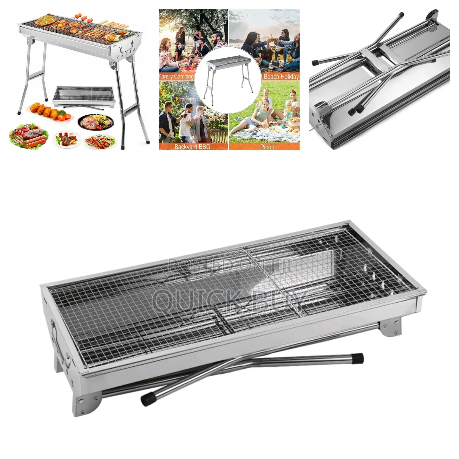 Portable Stainless Steel Foldable BBQ Grill