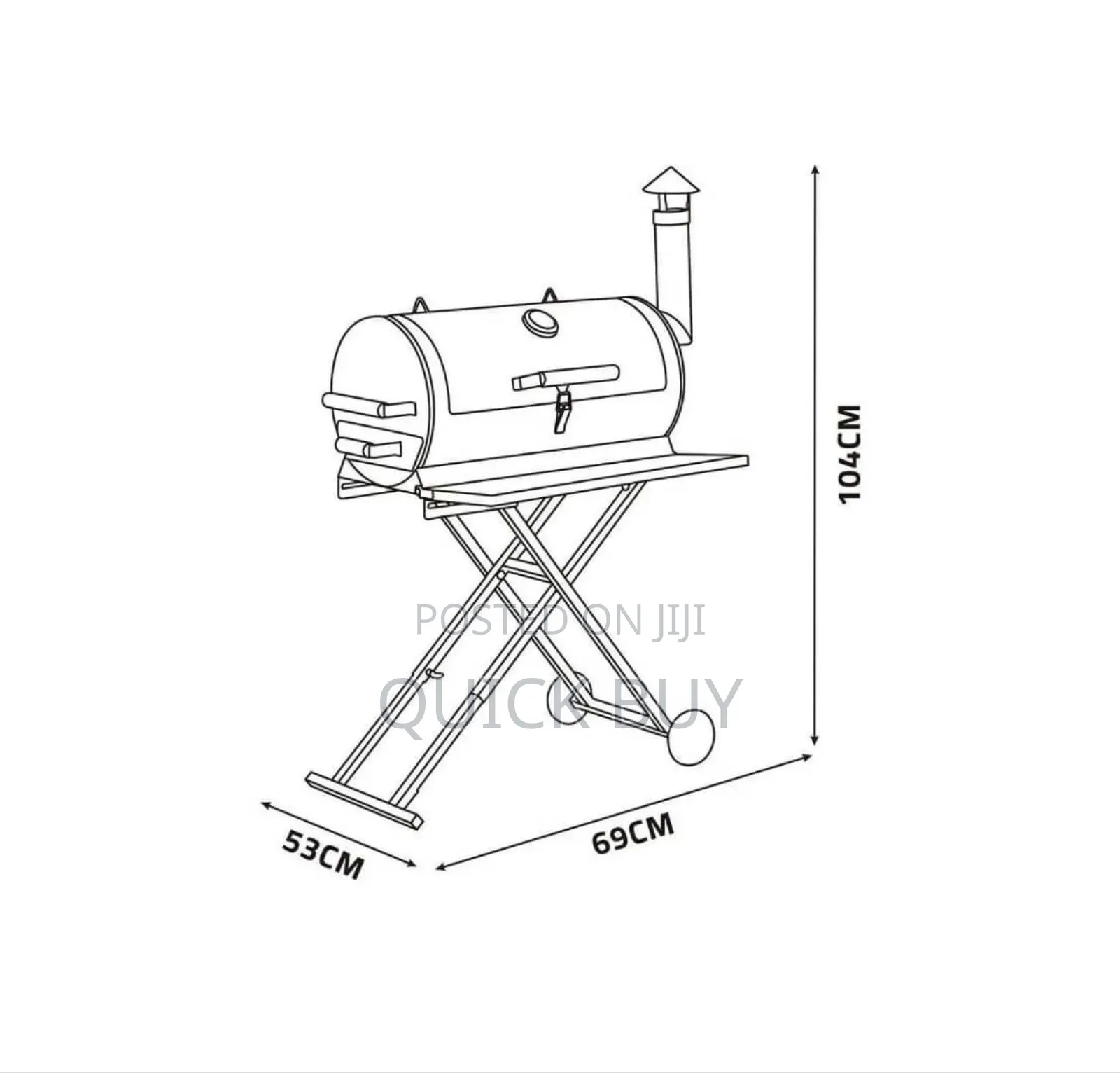 Ourcamp Portable Charcoal BBQ Grill Smoker