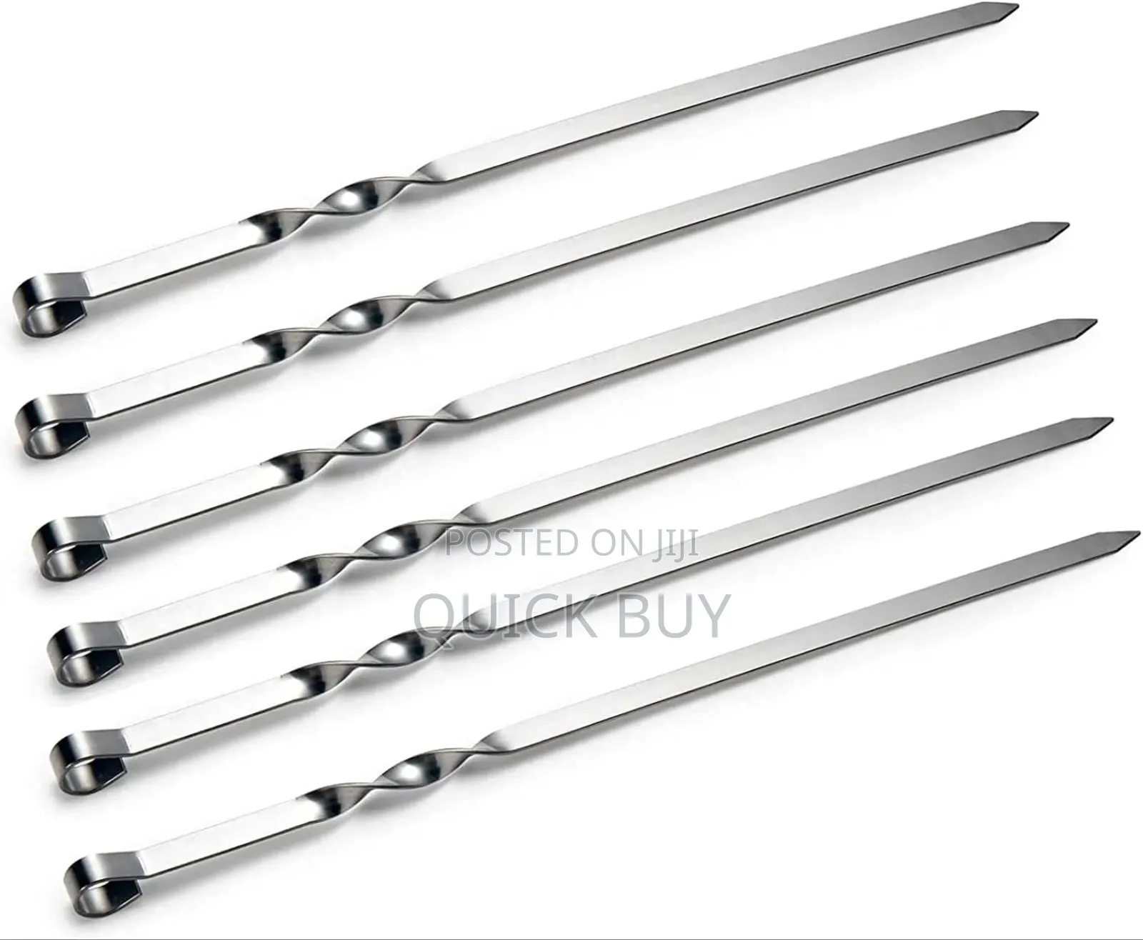 6pcs Stainless Steel BBQ Skewers
