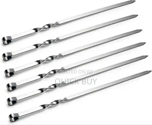 6pcs Stainless Steel BBQ Skewers