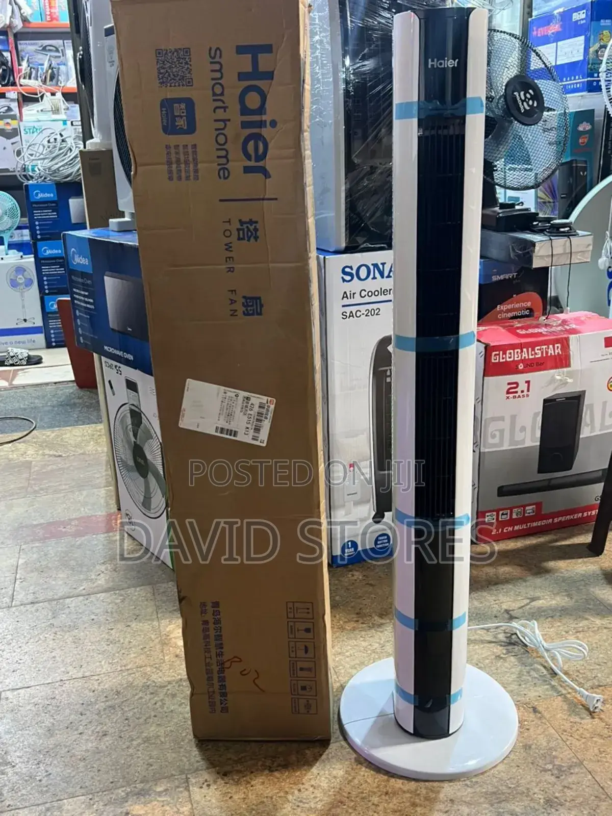 Haier Smart Home Tower Fan – Sleek Powerful Cooling Fan