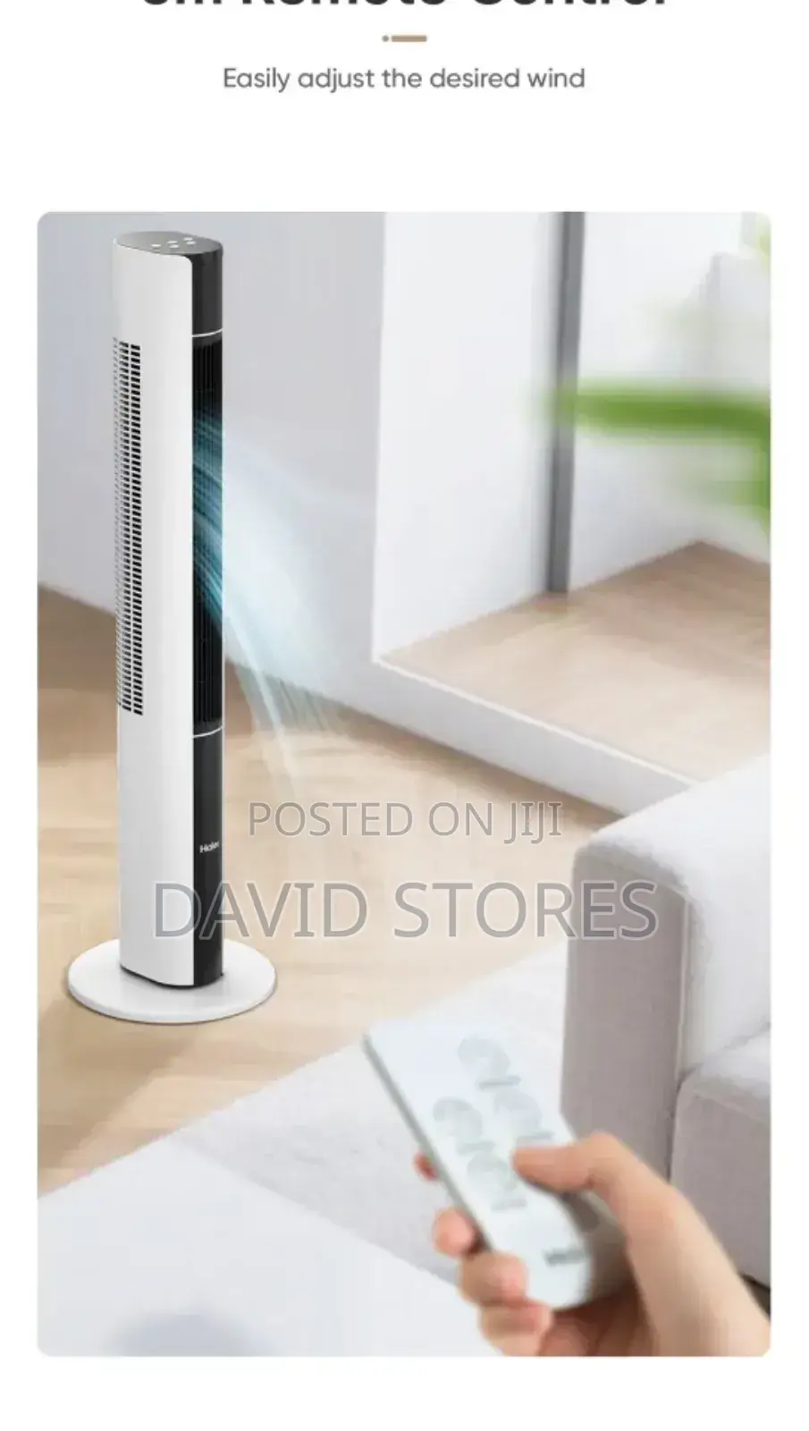 Haier Smart Home Tower Fan – Sleek Powerful Cooling Fan