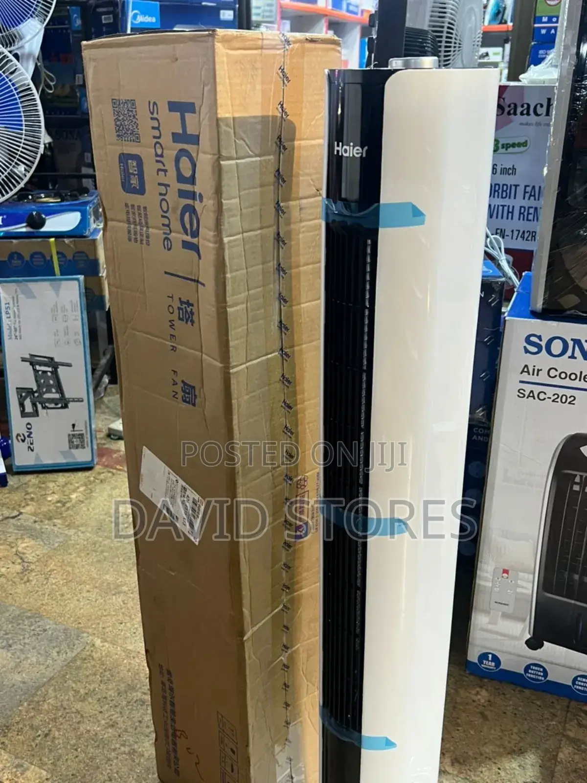 Haier Smart Home Tower Fan – Sleek Powerful Cooling Fan