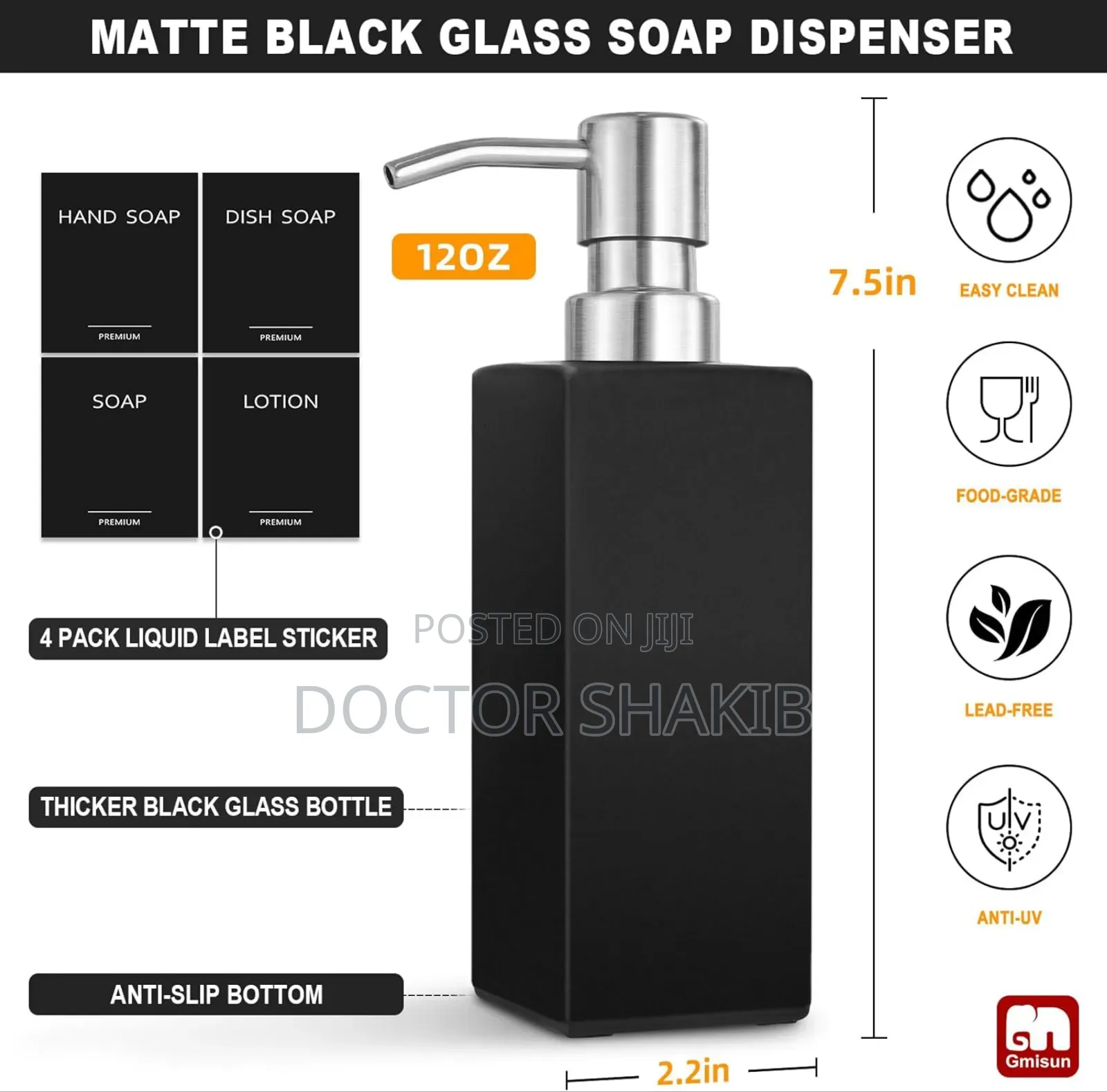 2pcs Ceramic Hand and Dish Soap Dispenser Set