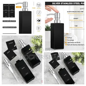 2pcs Ceramic Hand and Dish Soap Dispenser Set