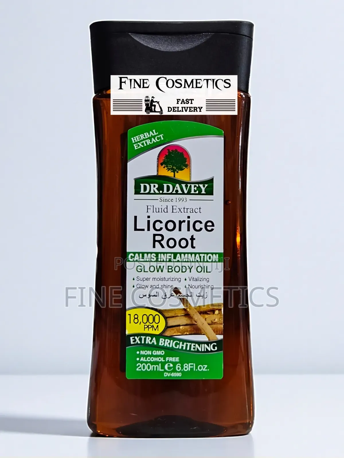 Dr Davey Licorice Root Super Moisturising Glow and Shine Body Oil 200g