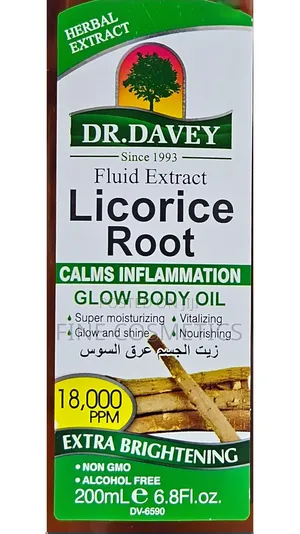 Dr Davey Licorice Root Super Moisturising Glow and Shine Body Oil 200g