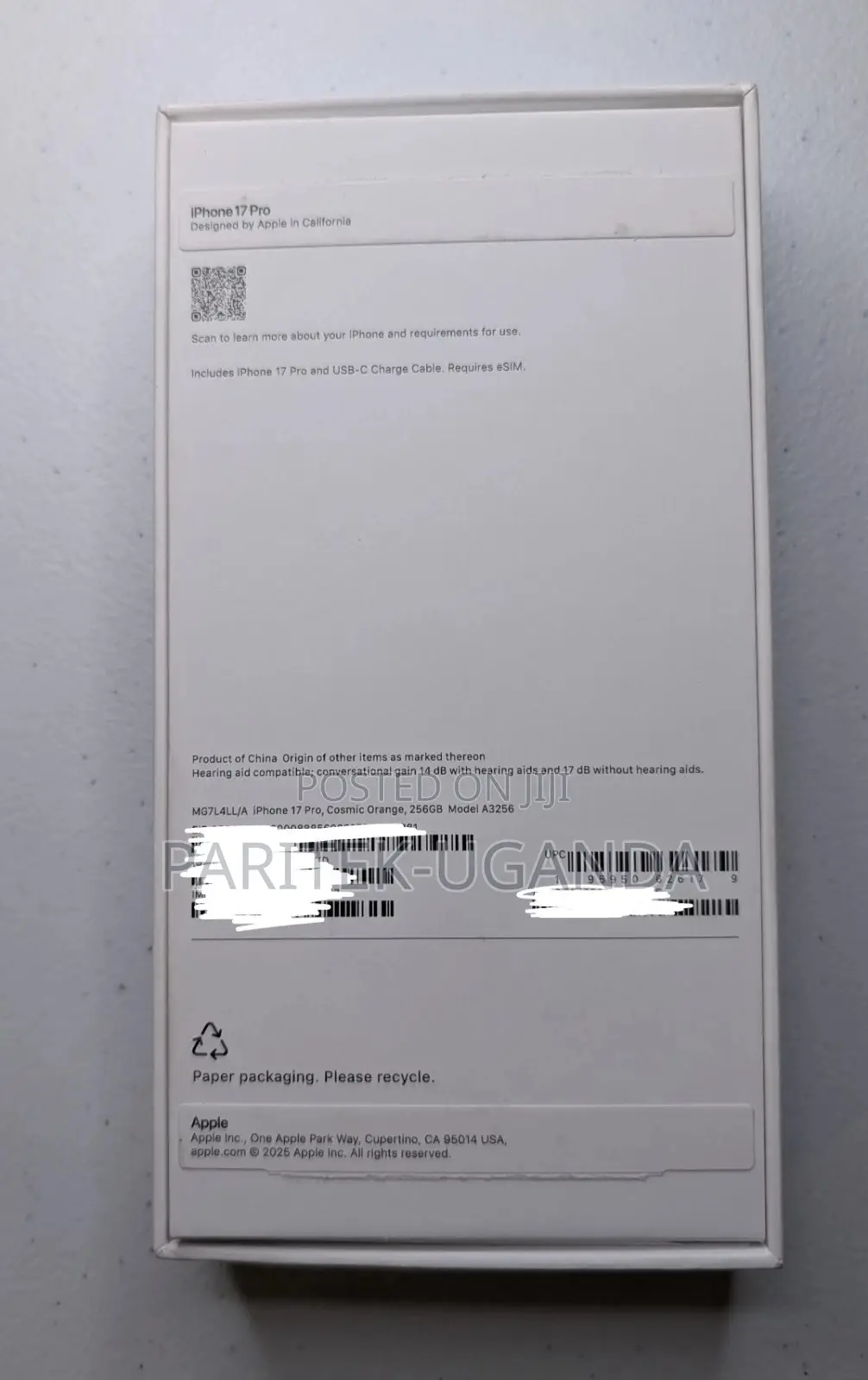 New Apple iPhone 17 Pro 256 GB Orange