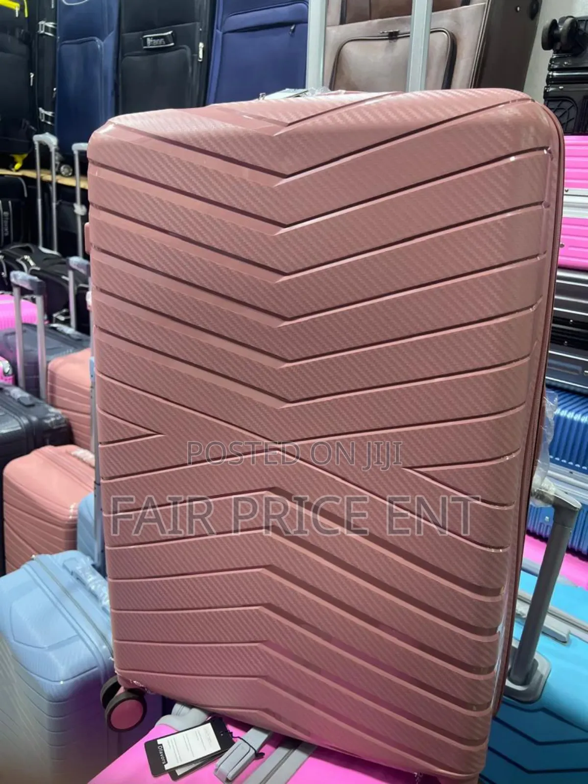 Rubber Plastic Suitcases. Fullset. ( Brown)