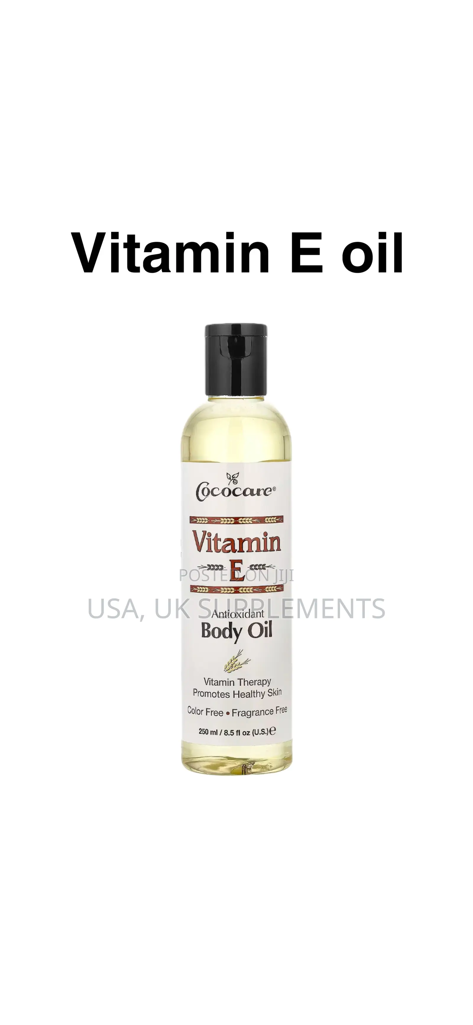 Vitamin E Face And Body Moisturing Oil Fragrance Free 250ml