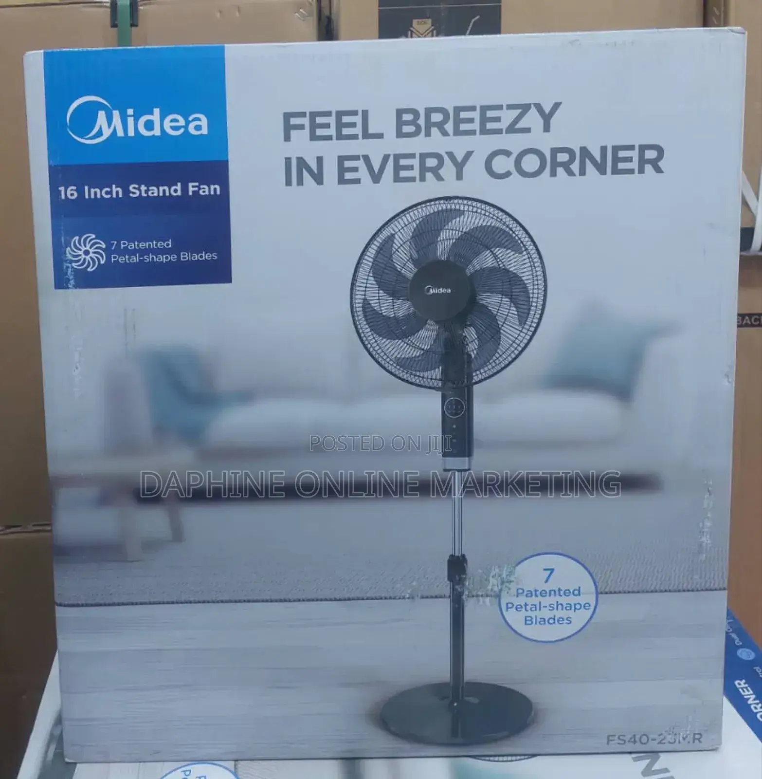 Midea Stand Fan Electric With 7 Blades